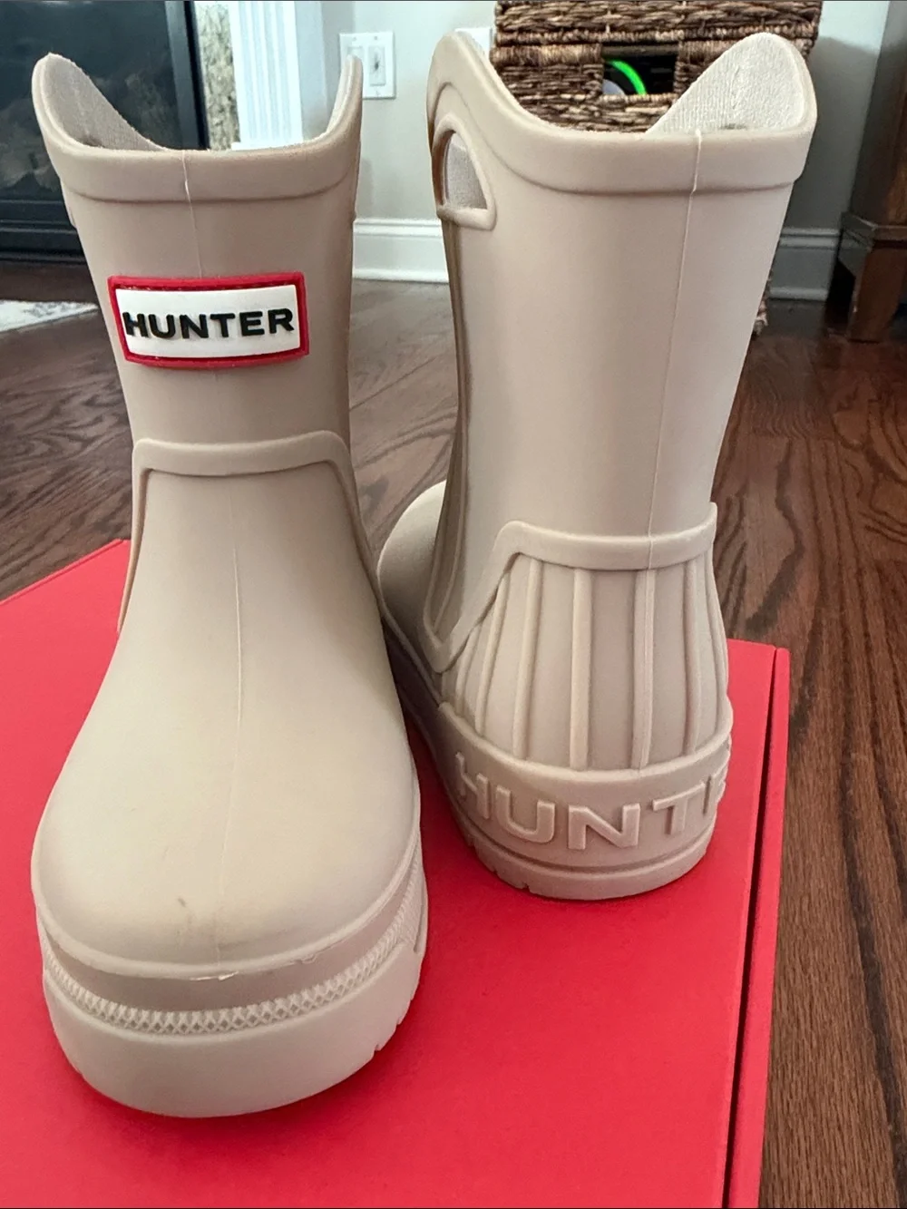 Hunter Short Rain Boots in Nude